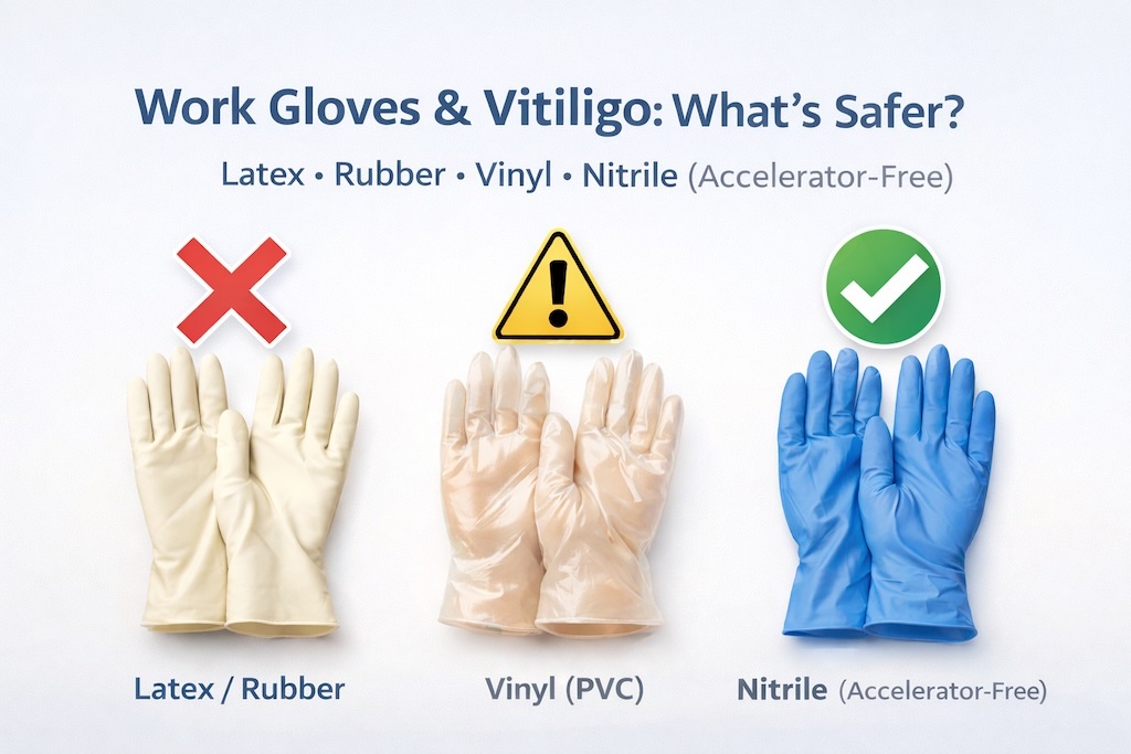 Work gloves and vitiligo on the hands