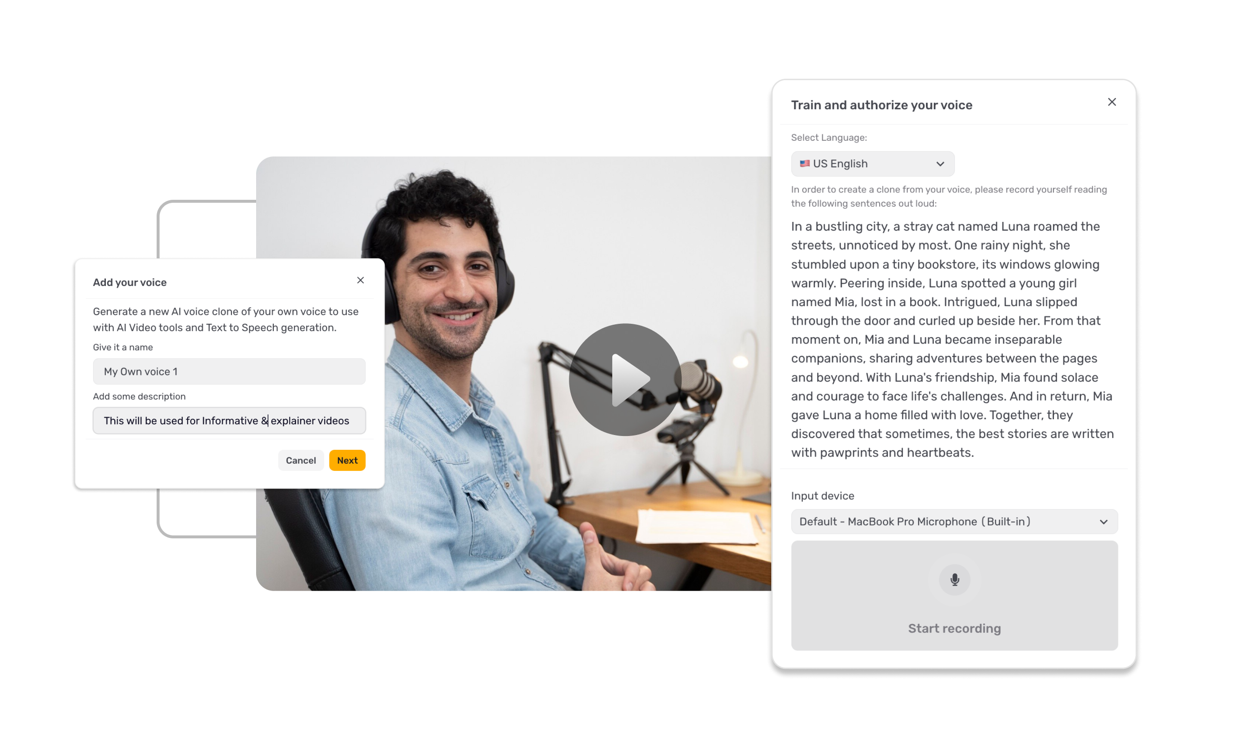 AI Voiceovers that sound like you