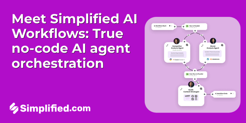 Introducing Simplified AI Workflows: True no-code AI agent orchestration Introducing Simplified AI Workflows: True no-code AI agent orchestration