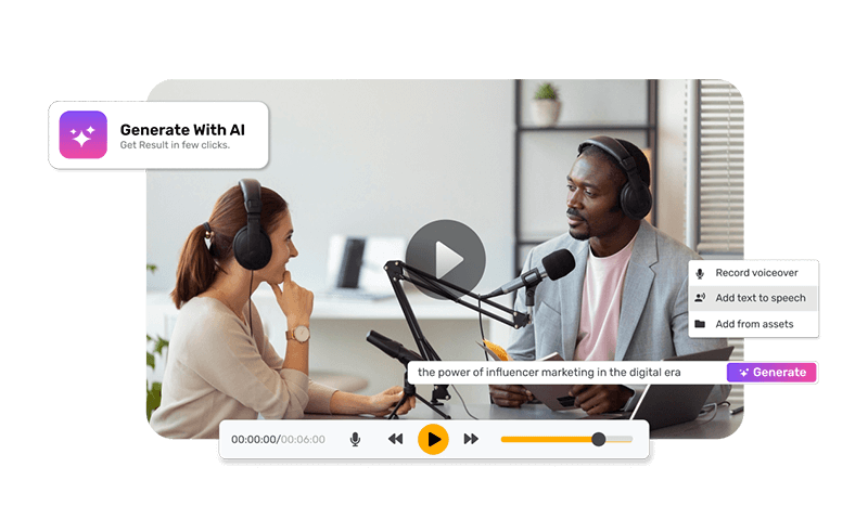 Comience a generar videos